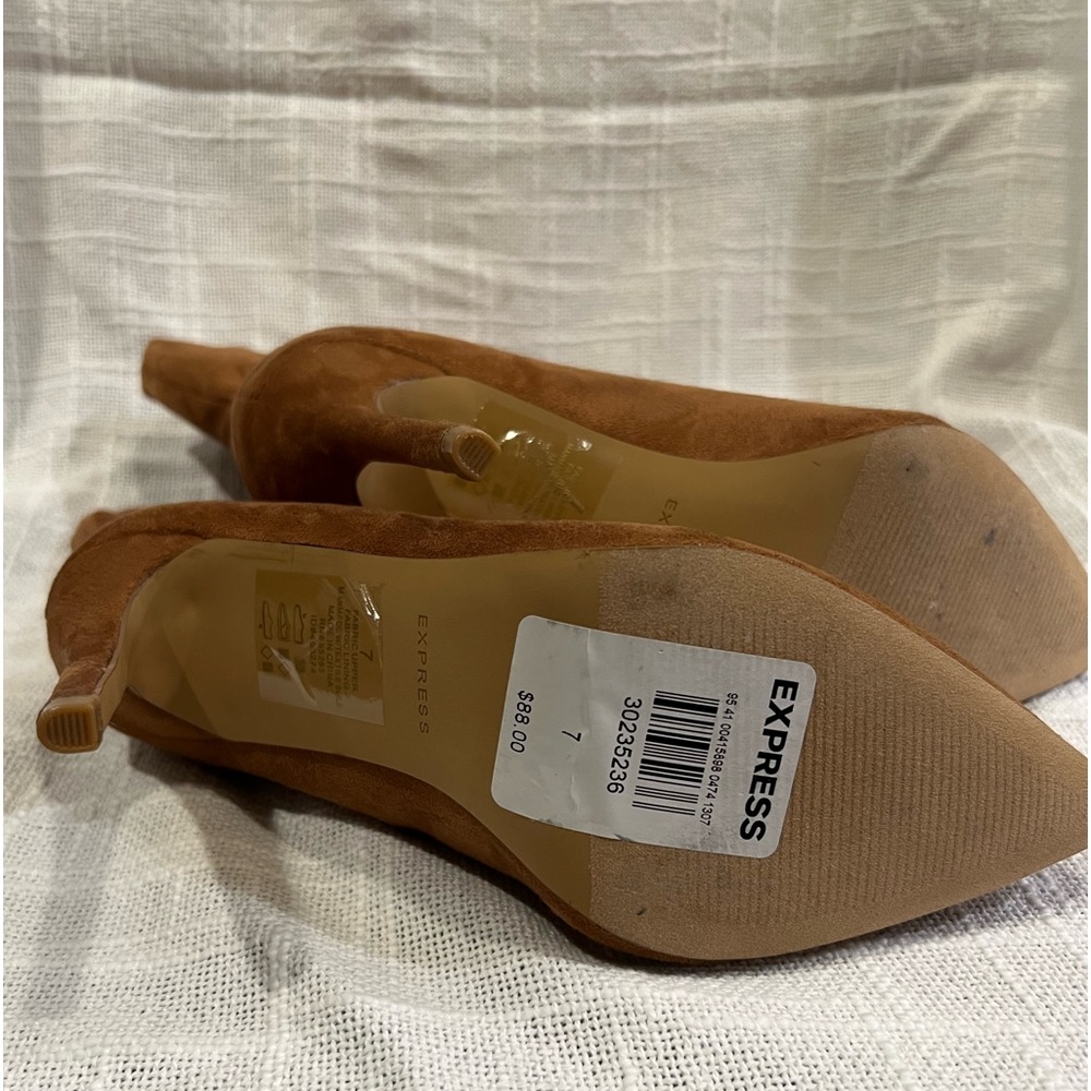 Dark tan booties